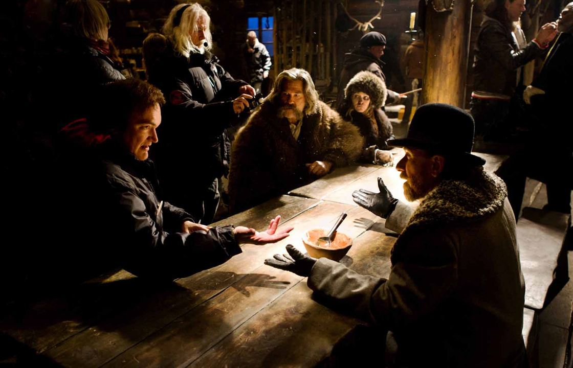 Les Huit salopards : Photo Jennifer Jason Leigh, Quentin Tarantino, Kurt Russell, Tim Roth