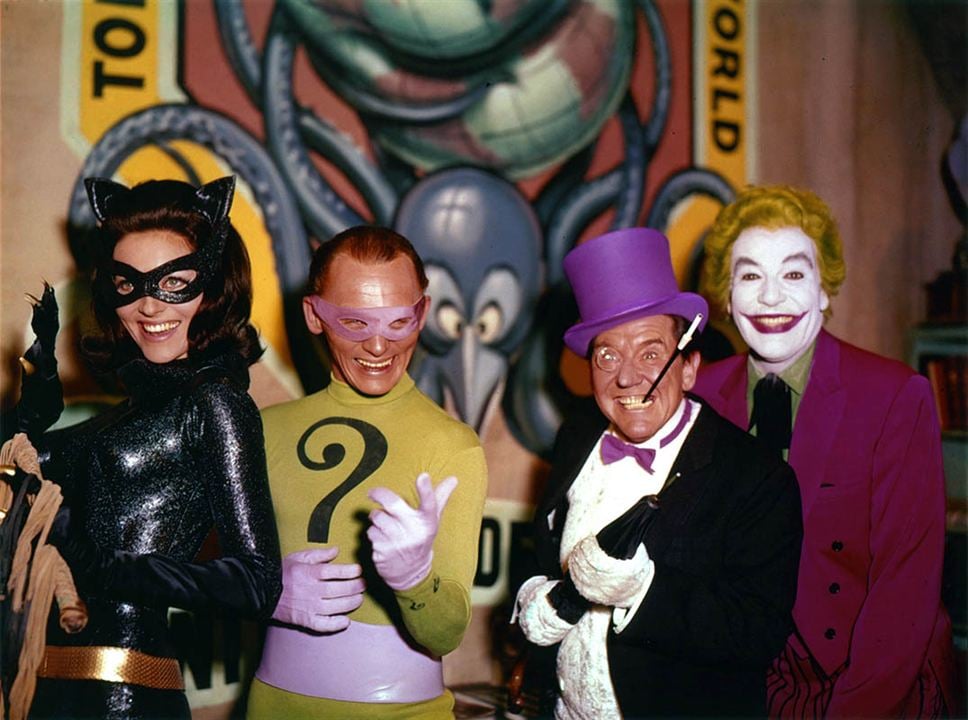 Batman : Photo Frank Gorshin, Burgess Meredith, Cesar Romero, Lee Meriwether