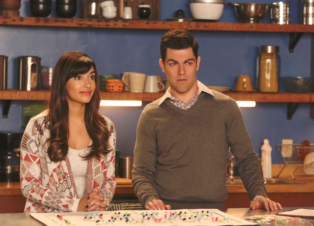 New Girl : Photo Max Greenfield, Hannah Simone