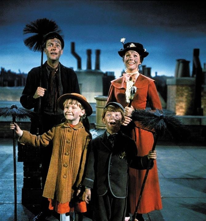 Mary Poppins : Photo Dick Van Dyke, Karen Dotrice, Matthew Garber, Julie Andrews