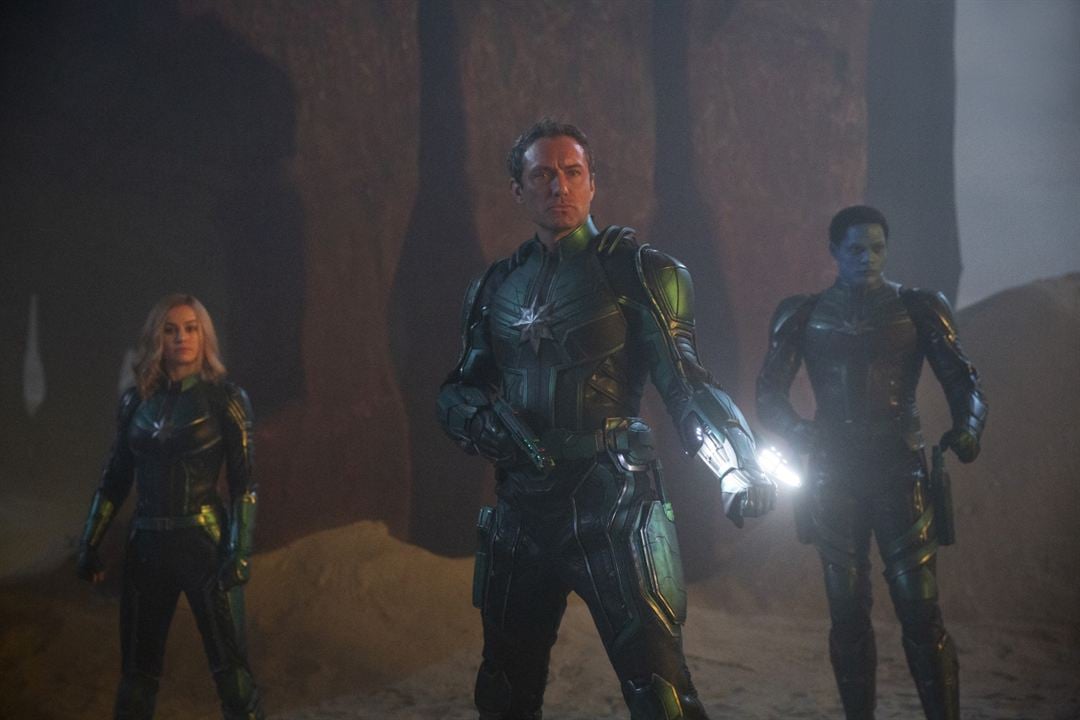 Captain Marvel : Photo Jude Law, Algenis Perez Soto, Brie Larson