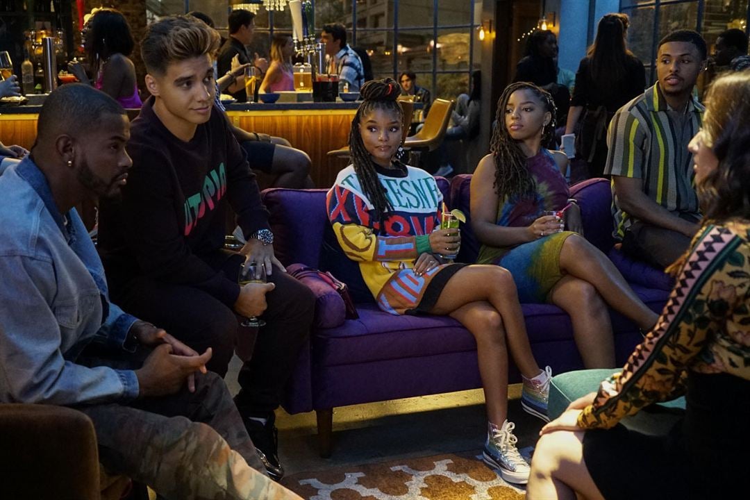 Grown-ish : Photo Diggy Simmons, Jordan Buhat, Chloe Bailey, Halle Bailey, Trevor Jackson, Francia Raisa