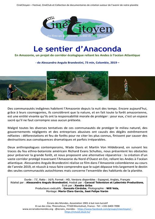 Le Sentier d'anaconda : Affiche