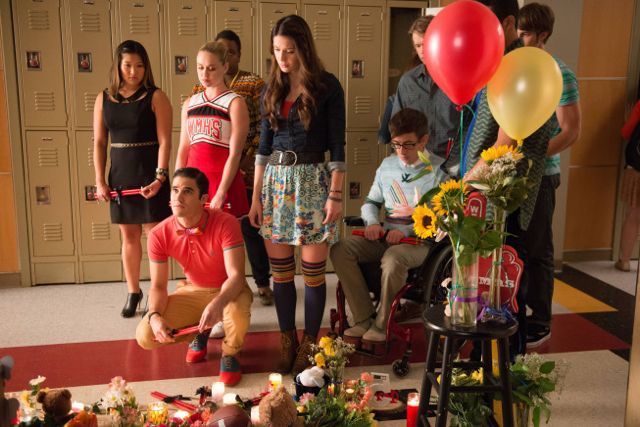 Glee : Photo Darren Criss, Jenna Ushkowitz, Kevin McHale, Becca Tobin, Melissa Benoist