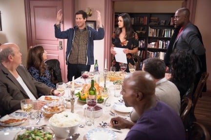 Brooklyn Nine-Nine : Photo Andy Samberg, Andre Braugher, Melissa Fumero