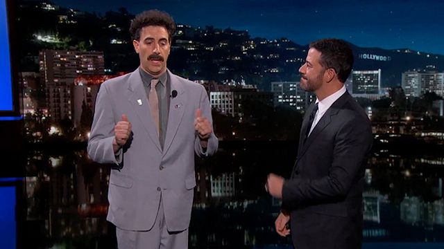 Le plus célèbre ressortissant kazakh de l'histoire du cinéma est de retour sur le plateau de Jimmy Kimmel.