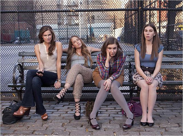 Girls : photo Allison Williams, Jemima Kirke, Lena Dunham, Zosia Mamet